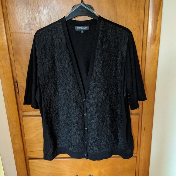 Jones New York Sweaters - Lacey, Beaded Plus Size Cardigan